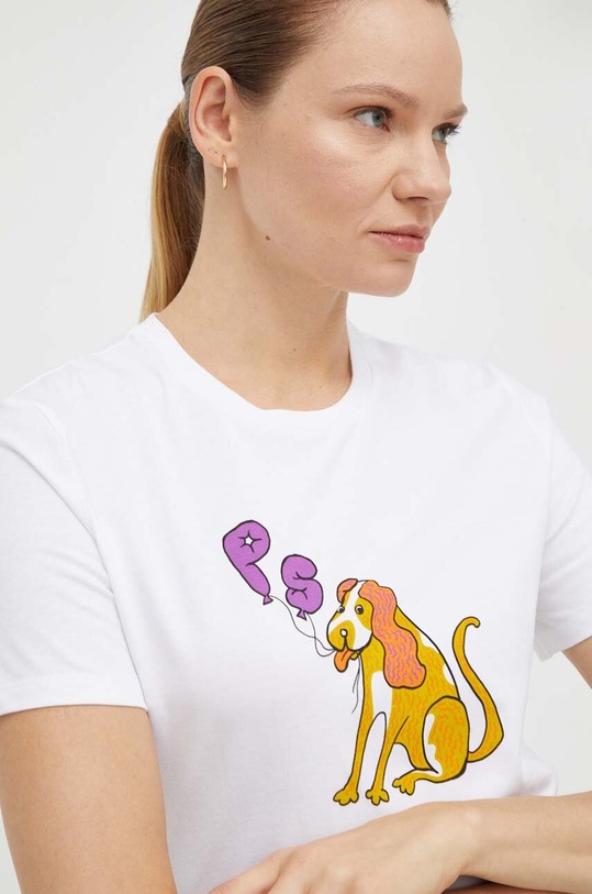 PS Paul Smith t-shirt bawełniany nadruk biały W2R.G799.MP4367