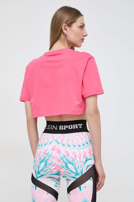 Ρούχα Βαμβακερό μπλουζάκι PLEIN SPORT SADC.WTK3135.SJY001N ροζ