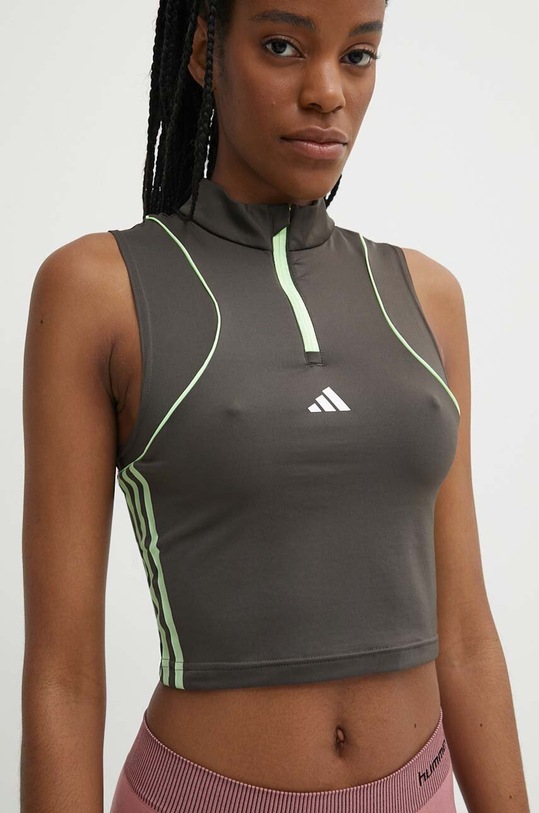 adidas Performance top de antrenament Hyperglam TK Q2 fixat verde IM8778