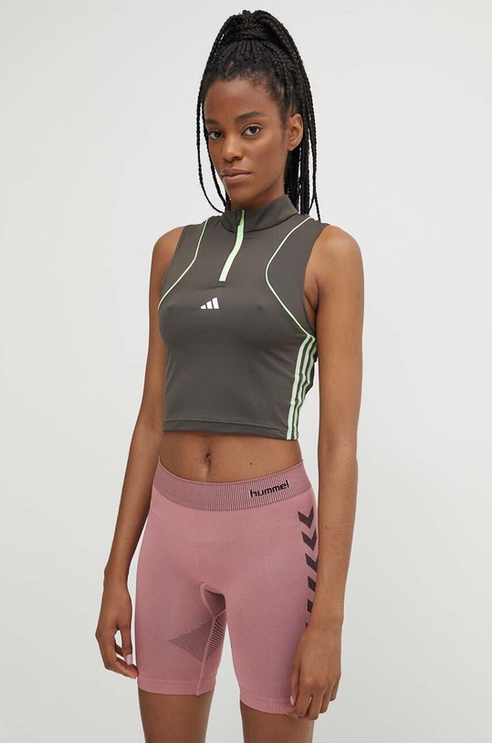 adidas Performance top de antrenament Hyperglam TK Q2 verde IM8778