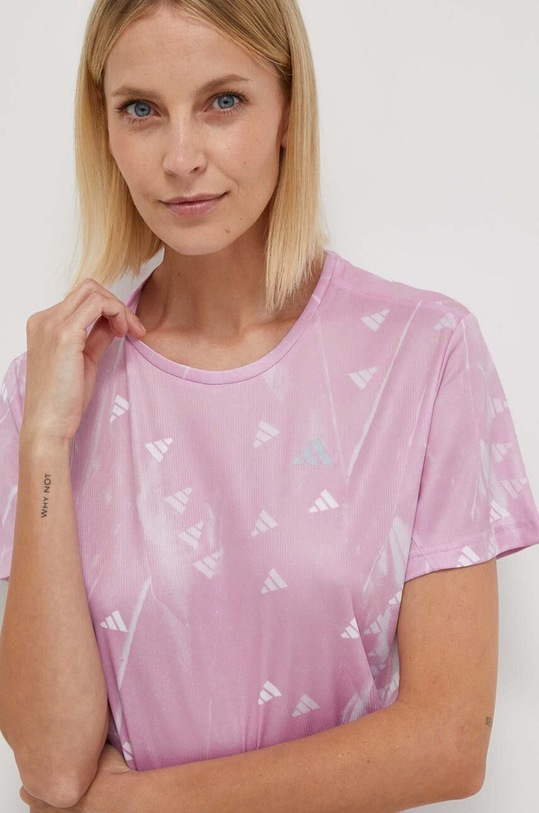 adidas Performance t-shirt do biegania Run It Run It różowy IM9504