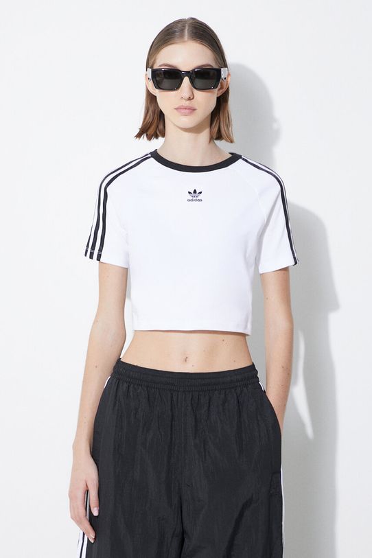 Majica kratkih rukava adidas Originals 3-Stripes slim bijela IP0662