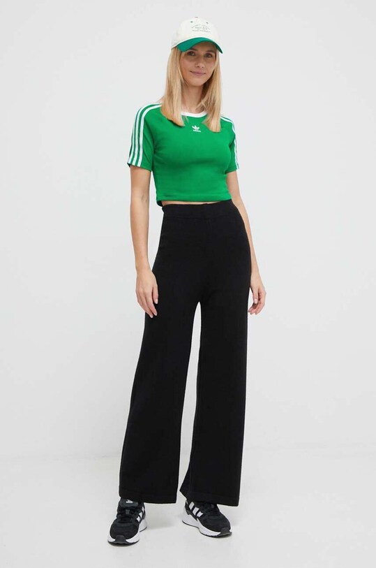 adidas Originals tricou 3-Stripes Baby Tee IP0666 verde SS24