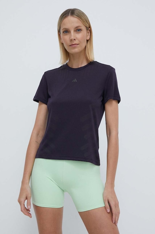 Футболка для тренинга adidas Performance IP9658 фиолетовой SS24