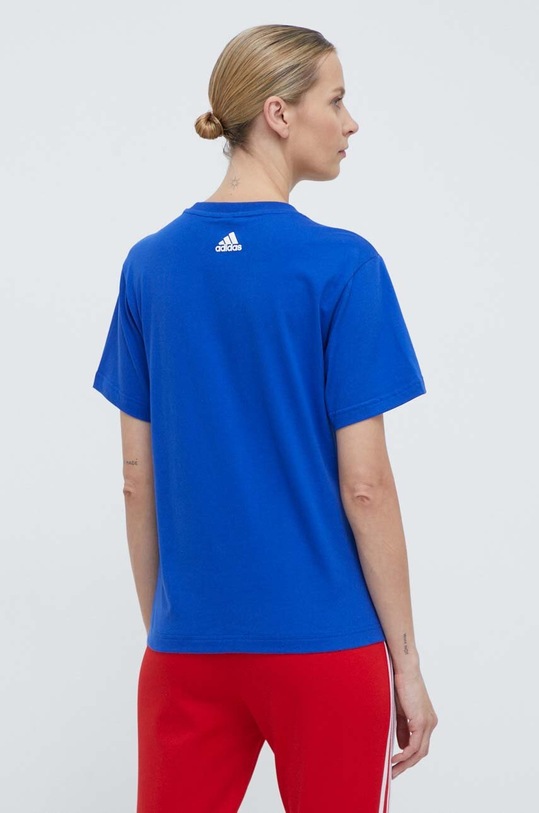 Odzież adidas t-shirt bawełniany x FARM Rio IQ4485 niebieski