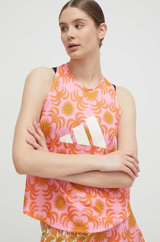 adidas Performance top treningowy x FARM Rio różowy IQ4495