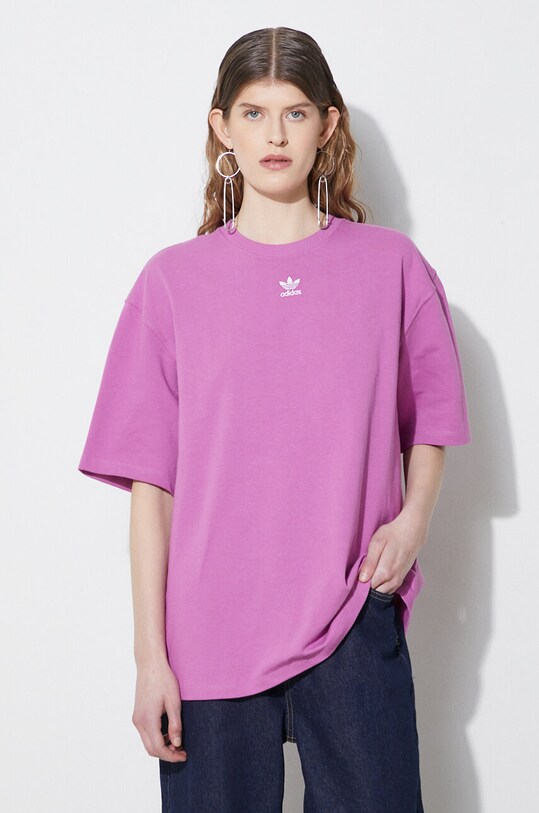 adidas Originals cotton t-shirt Adicolor Essentials cotton pink IR5924