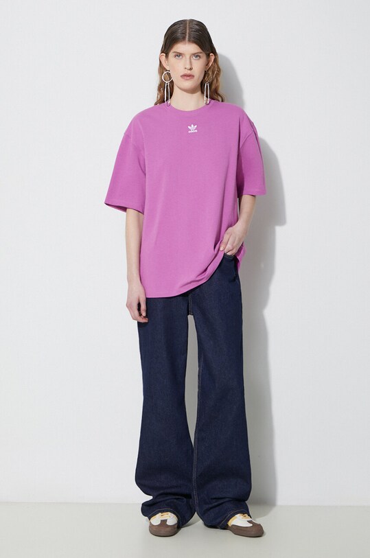 adidas Originals cotton t-shirt Adicolor Essentials IR5924 pink SS24