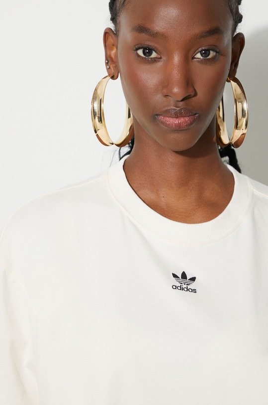 adidas Originals t-shirt bawełniany IR5926 beżowy