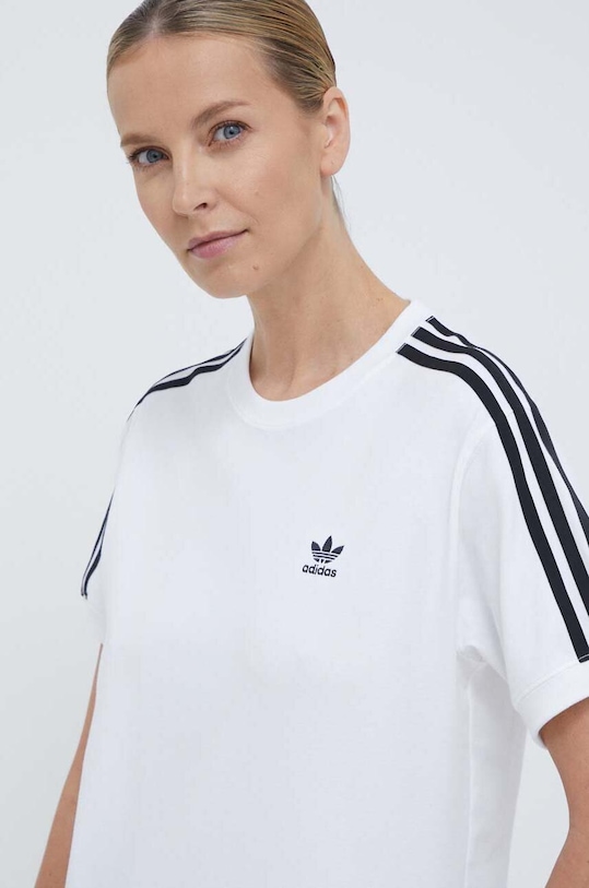 adidas Originals tricou 3-Stripes Tee imprimeu alb IR8051