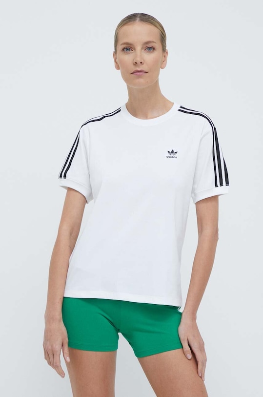 adidas Originals tricou 3-Stripes Tee alb IR8051