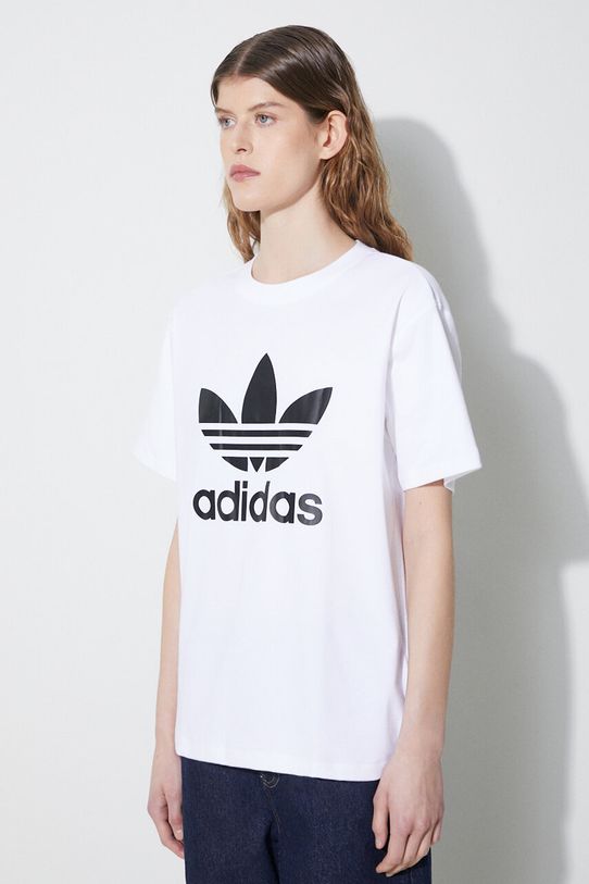 adidas Originals tricou Trefoil rotund bej IR9534
