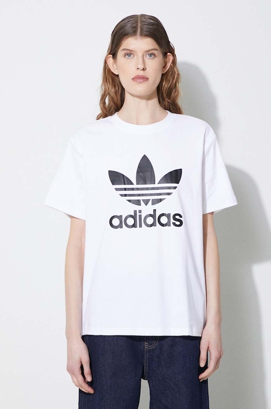 adidas Originals tricou Trefoil bej IR9534