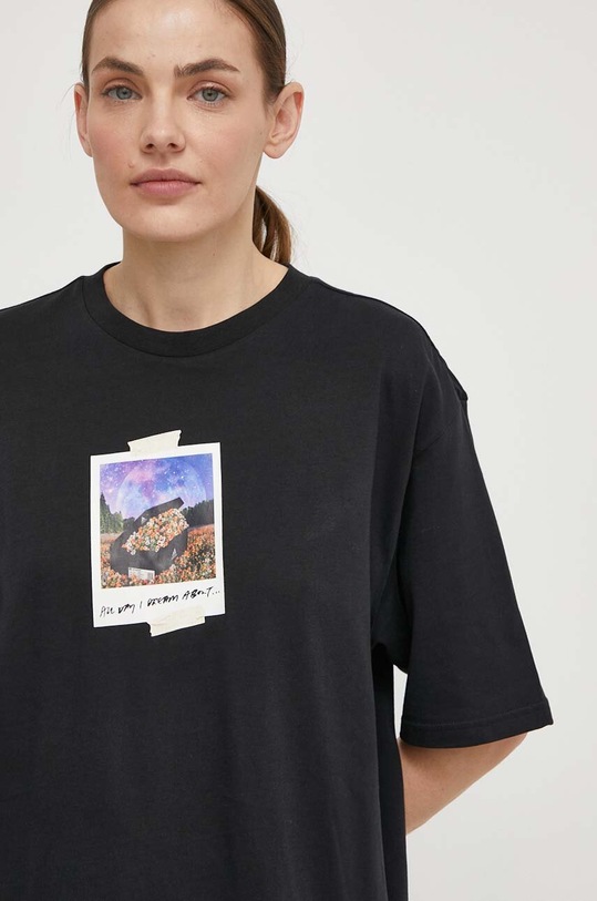 Бавовняна футболка adidas IS1240 чорний SS24