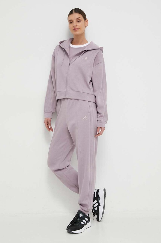 Βαμβακερό μπλουζάκι adidas IS1562 ροζ SS24