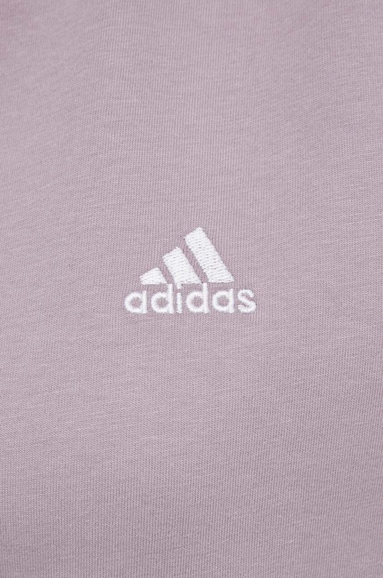 Βαμβακερό μπλουζάκι adidas IS1562 ροζ