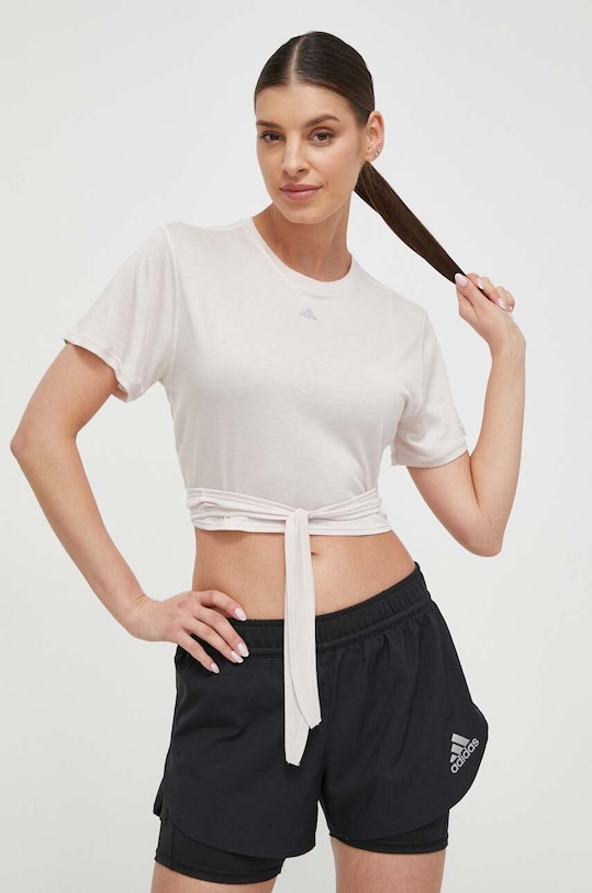 Футболка для йоги adidas Performance Studio regular розовый IS2965