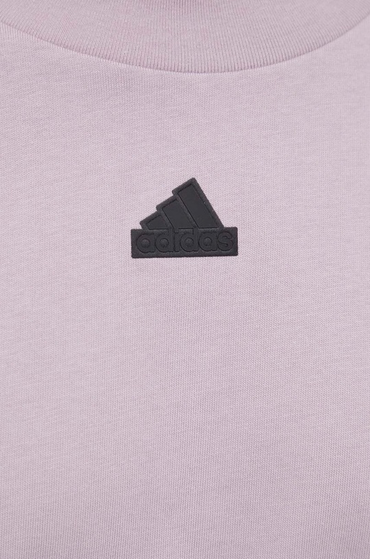 adidas t-shirt bawełniany IS3613 fioletowy