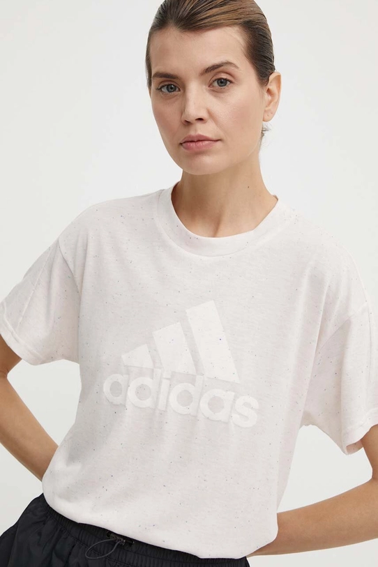 adidas t-shirt regular różowy IS3629