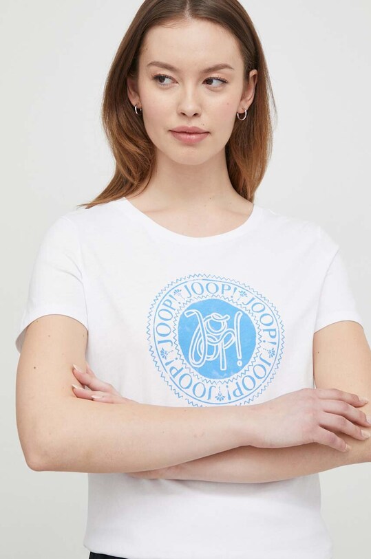 Joop! tricou din bumbac print alb 30041689