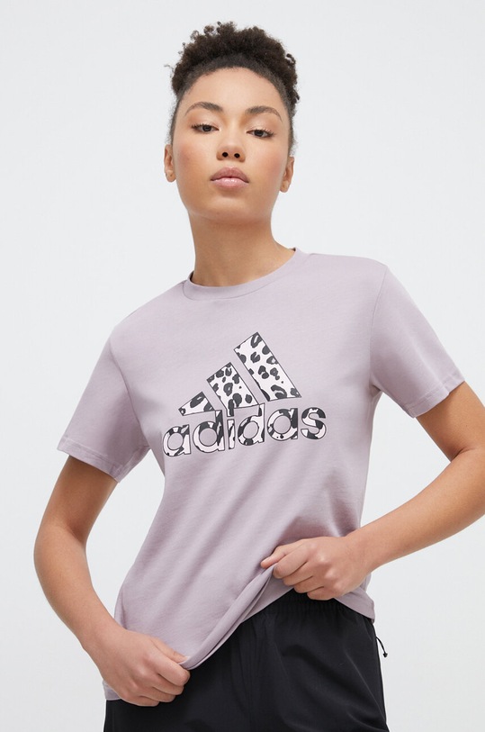 adidas pamut póló pamut lila IV9377
