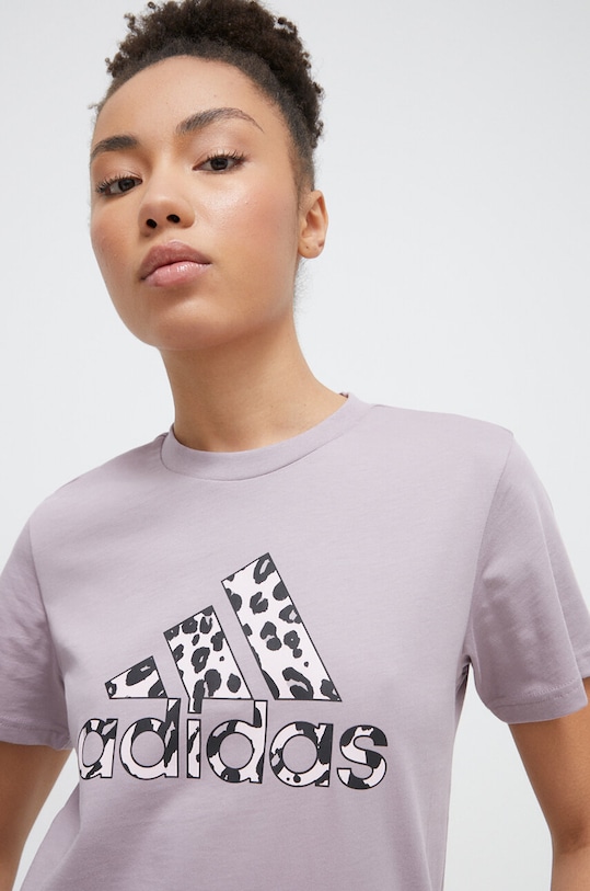 adidas pamut póló lila IV9377