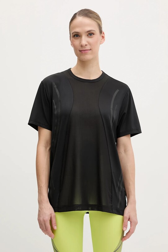 adidas by Stella McCartney tricou Truepace print negru IW1147