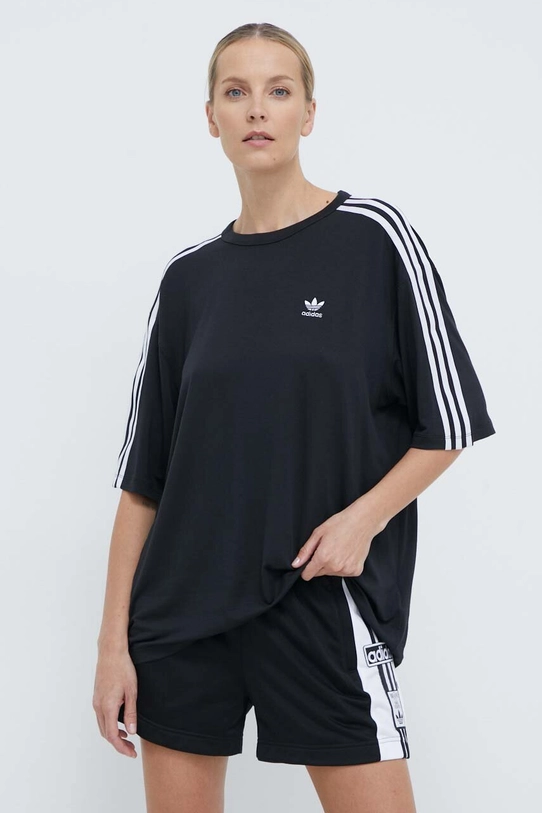 adidas Originals t-shirt 3-Stripes Tee aplikacja czarny IU2406