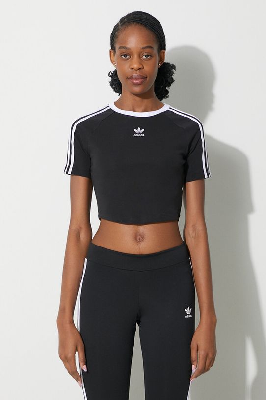 Футболка adidas Originals 3-Stripes Baby Tee круглий виріз чорний IU2532