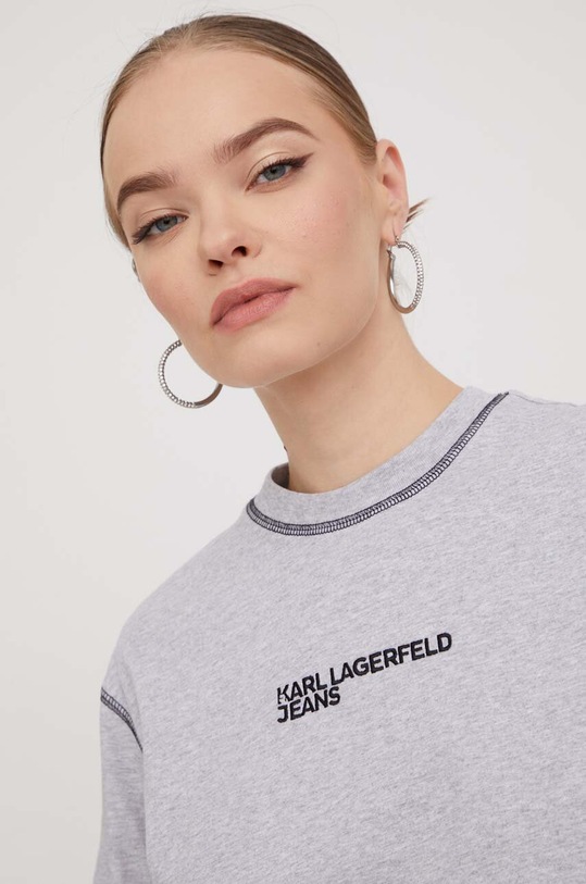 Karl Lagerfeld Jeans t-shirt bawełniany szary 240J1702