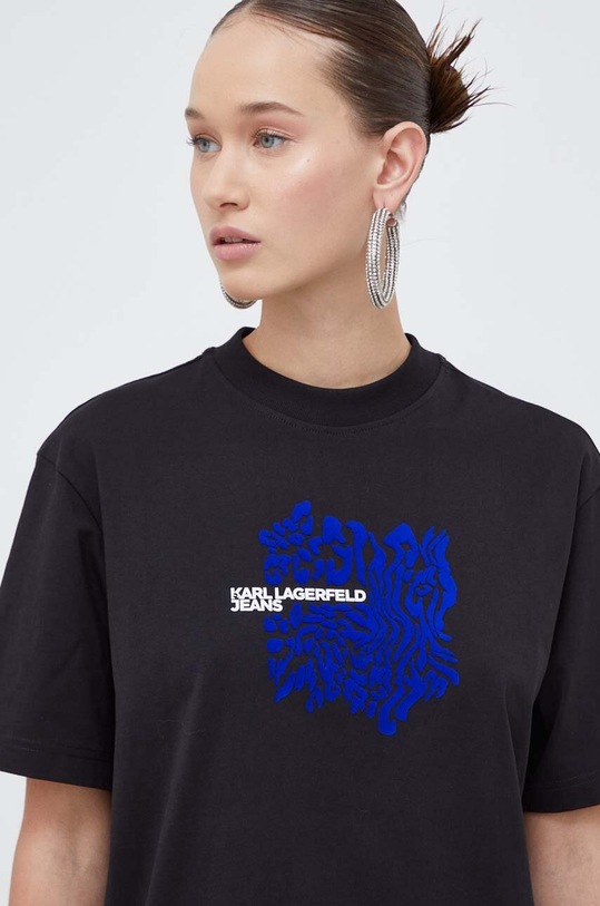 Karl Lagerfeld Jeans t-shirt in cotone nero 240J1708