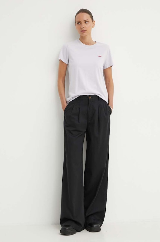 Bavlněné tričko Levi's 39185 fialová AA00