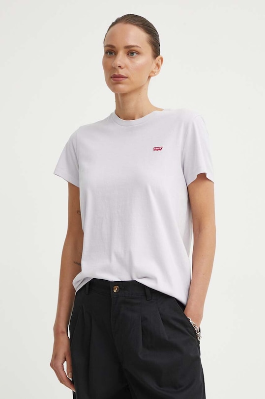 Bavlněné tričko Levi's fialová 39185