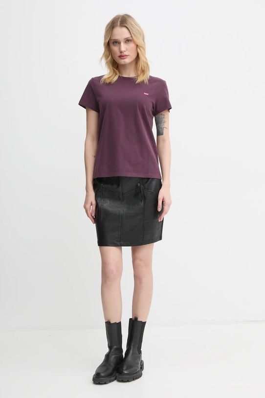 Levi's t-shirt bawełniany 39185 fioletowy AA00