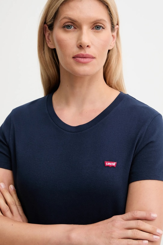 Levi's tricou din bumbac bleumarin 39185