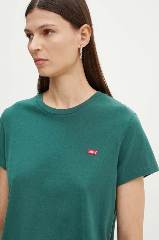 Levi's tricou din bumbac cu modele verde 39185