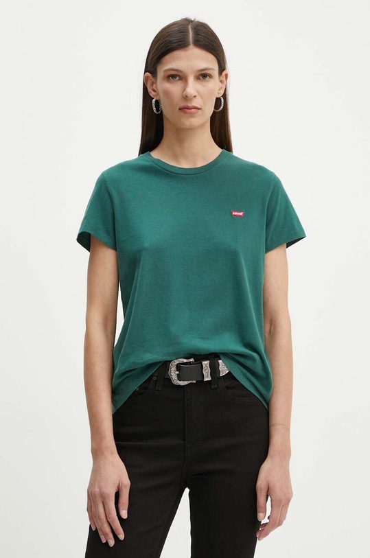 Levi's tricou din bumbac verde 39185