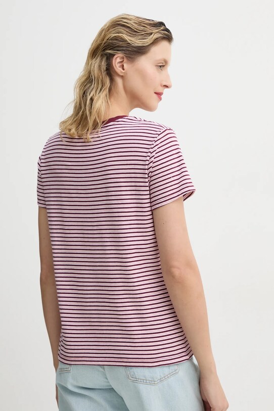 Levi's tricou din bumbac 39185 burgundia SS25