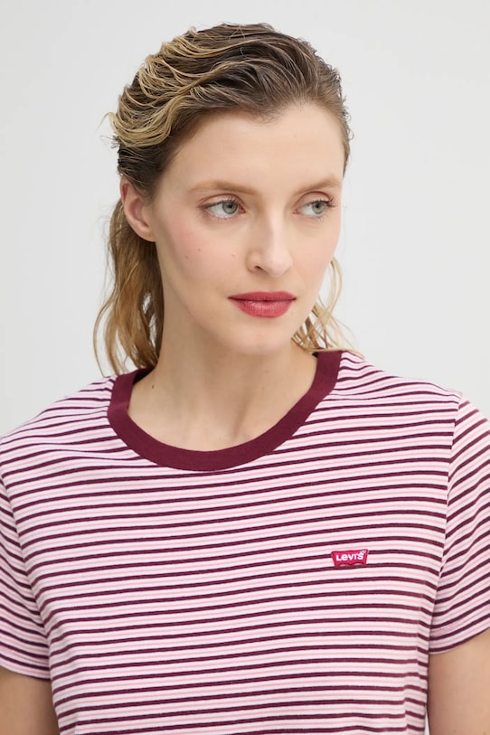 Îmbrăcăminte Levi's tricou din bumbac 39185 burgundia