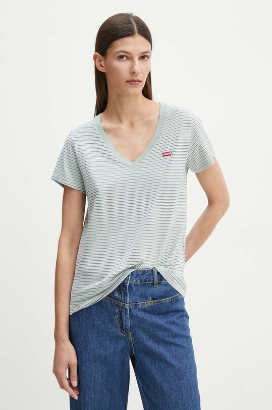 Levi's t-shirt bawełniany zielony 85341