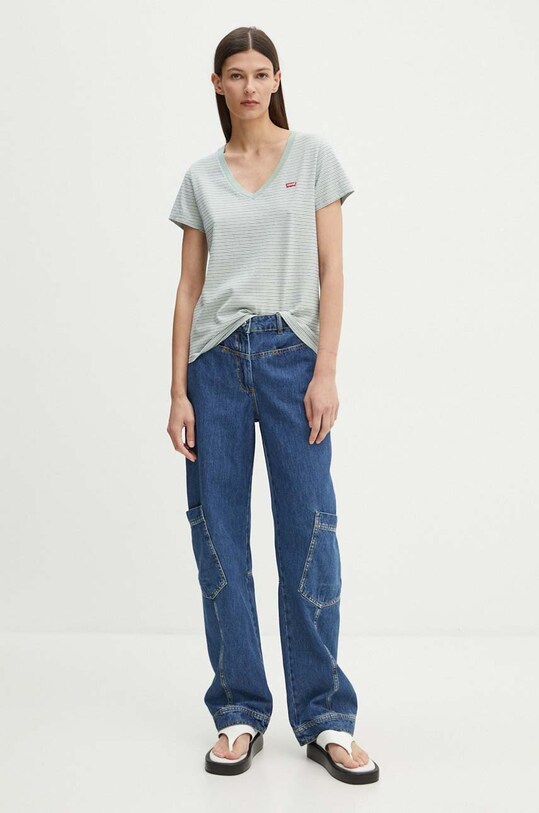 Levi's t-shirt bawełniany 85341 zielony SS25