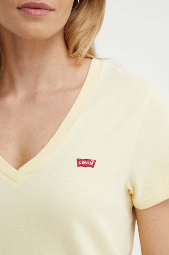 Levi's t-shirt bawełniany 85341 żółty