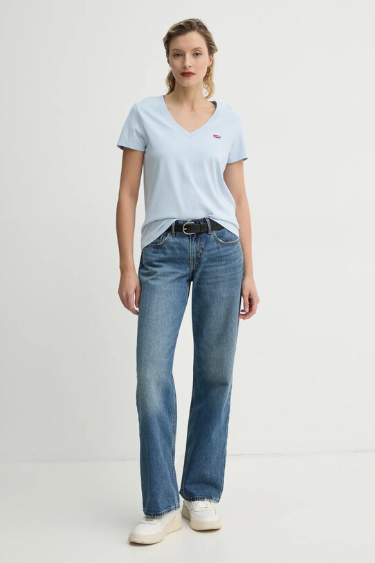 Levi's tricou din bumbac 85341 albastru SS25