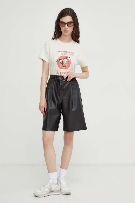 Levi's tricou din bumbac print bej A2226