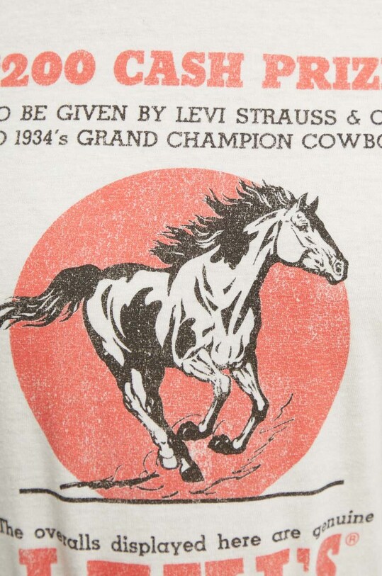 Bavlnené tričko Levi's A2226 béžová