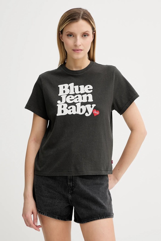 Levi's t-shirt bawełniany nadruk szary A2226