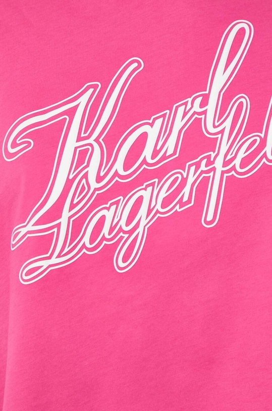 Karl Lagerfeld t-shirt bawełniany 240W1712 różowy
