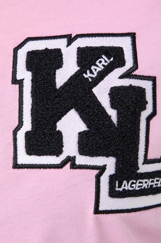 Karl Lagerfeld t-shirt bawełniany 240W1714 różowy