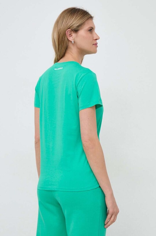 Oblečení Bavlněné tričko Karl Lagerfeld 240W1714 zelená