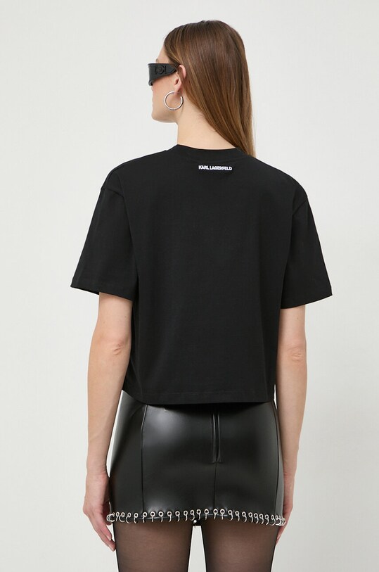 Karl Lagerfeld t-shirt bawełniany 236W1724 czarny SS24
